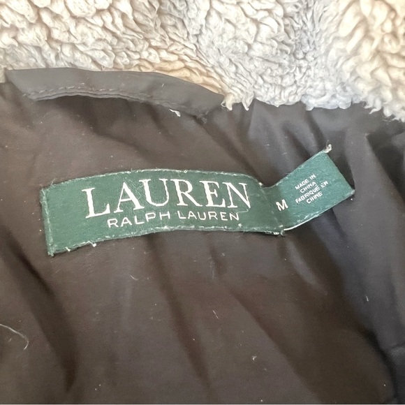 Lauren Ralph Lauren Black Quilted Down Insulated Puffer Coat Size M - No Hood